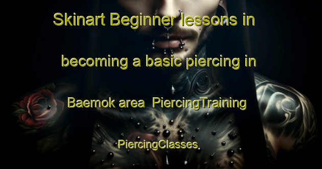 Skinart Beginner lessons in becoming a basic piercing in Baemok area | PiercingTraining | PiercingClasses | SkinartTraining-Korea