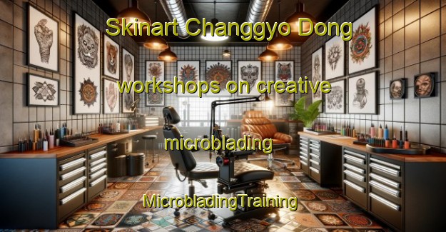 Skinart Changgyo Dong workshops on creative microblading | #MicrobladingTraining #MicrobladingClasses #SkinartTraining-Korea