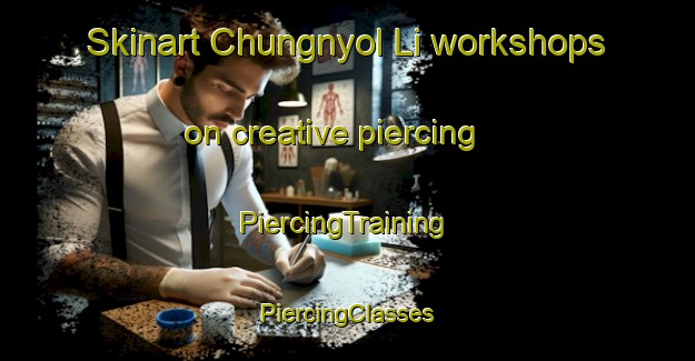 Skinart Chungnyol Li workshops on creative piercing | #PiercingTraining #PiercingClasses #SkinartTraining-Korea