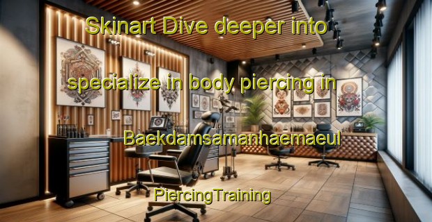 Skinart Dive deeper into specialize in body piercing in Baekdamsamanhaemaeul | #PiercingTraining #PiercingClasses #SkinartTraining-Korea