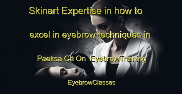 Skinart Expertise in how to excel in eyebrow techniques in Paeksa Ch On | EyebrowTraining | EyebrowClasses | SkinartTraining-Korea