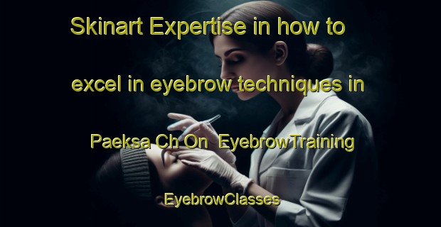 Skinart Expertise in how to excel in eyebrow techniques in Paeksa Ch On | EyebrowTraining | EyebrowClasses | SkinartTraining-Korea