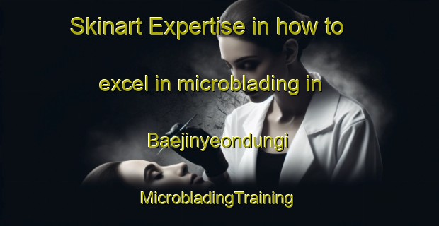 Skinart Expertise in how to excel in microblading in Baejinyeondungi | #MicrobladingTraining #MicrobladingClasses #SkinartTraining-Korea