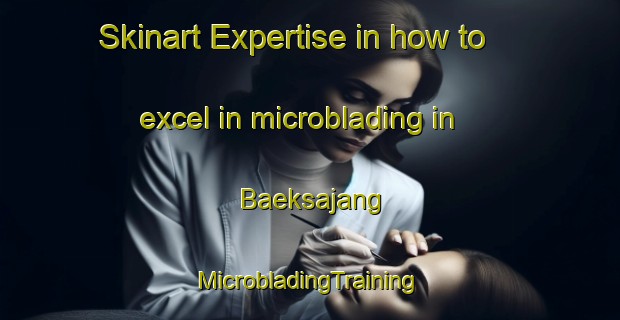 Skinart Expertise in how to excel in microblading in Baeksajang | #MicrobladingTraining #MicrobladingClasses #SkinartTraining-Korea