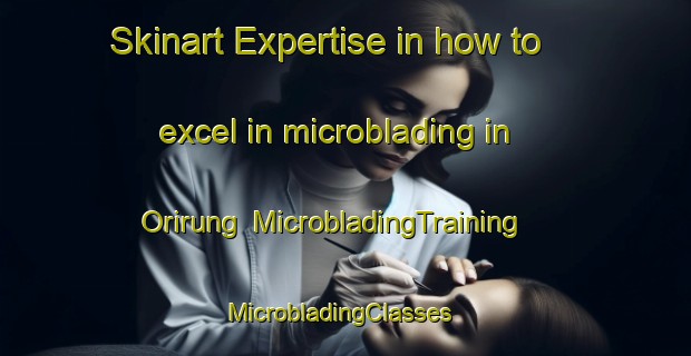 Skinart Expertise in how to excel in microblading in Orirung | MicrobladingTraining | MicrobladingClasses | SkinartTraining-Korea