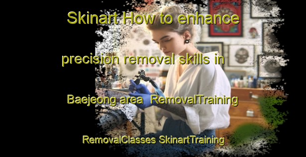 Skinart How to enhance precision removal skills in Baejeong area | #RemovalTraining #RemovalClasses #SkinartTraining-Korea