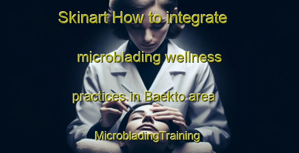 Skinart How to integrate microblading wellness practices in Baekto area | #MicrobladingTraining #MicrobladingClasses #SkinartTraining-Korea