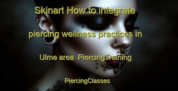 Skinart How to integrate piercing wellness practices in Ulme area | PiercingTraining | PiercingClasses | SkinartTraining-Korea