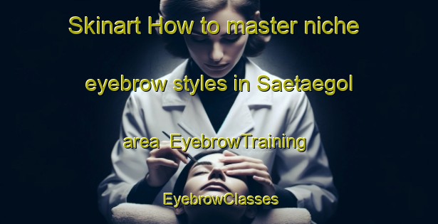 Skinart How to master niche eyebrow styles in Saetaegol area | EyebrowTraining | EyebrowClasses | SkinartTraining-Korea