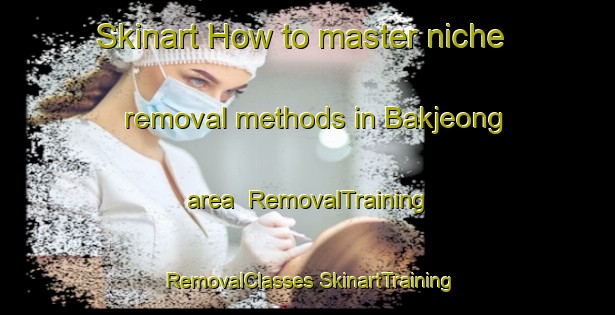 Skinart How to master niche removal methods in Bakjeong area | #RemovalTraining #RemovalClasses #SkinartTraining-Korea