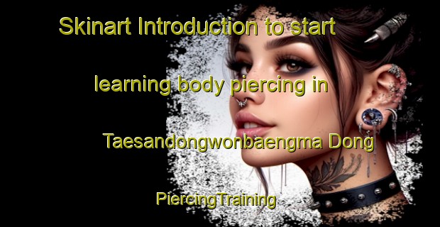 Skinart Introduction to start learning body piercing in Taesandongwonbaengma Dong | #PiercingTraining #PiercingClasses #SkinartTraining-Korea