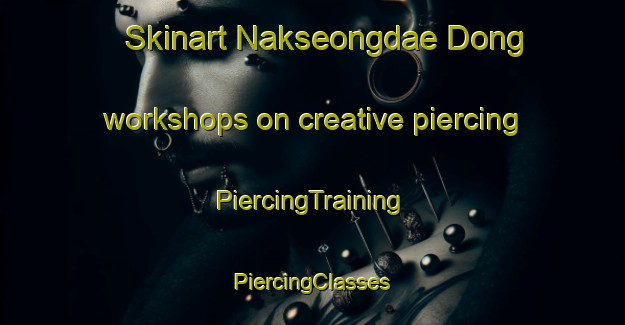 Skinart Nakseongdae Dong workshops on creative piercing | #PiercingTraining #PiercingClasses #SkinartTraining-Korea